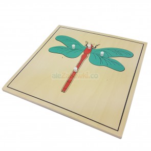 Puzzle zoologiczne - Ważka, 4+, GoMontessori