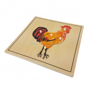 Puzzle zoologiczne - Kogut, 4+, GoMontessori