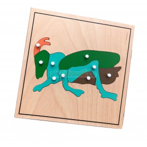 Puzzle zoologiczne - Konik polny, 4+, GoMontessori