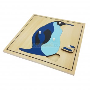 Puzzle zoologiczne - Pingwin, 4+, GoMontessori