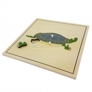 Puzzle drewniane - Szkielet żółwia - pomoce Montessori