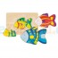 Drewniana układanka warstwowa wzór Rybki, Goki 57897 - Sklep www.aleZabawki.co
