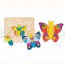 Drewniana układanka warstwowa wzór Motylki, Goki 57899 - Sklep www.aleZabawki.co